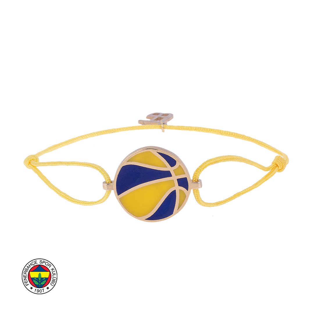 FB Basketbal Bronzen Gele Koordarmband