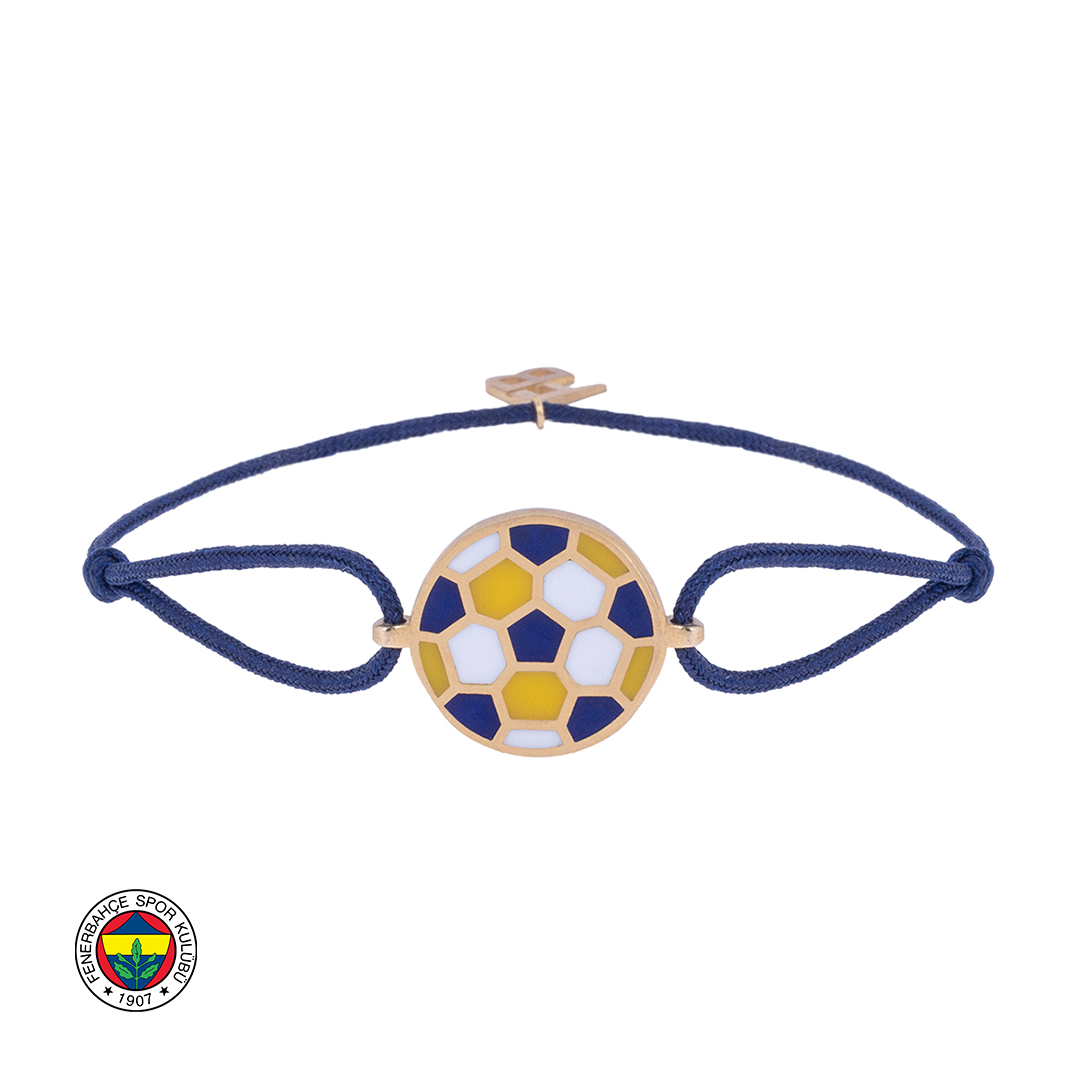 FB Voetbal Bronzen Marineblauwe Koordarmband