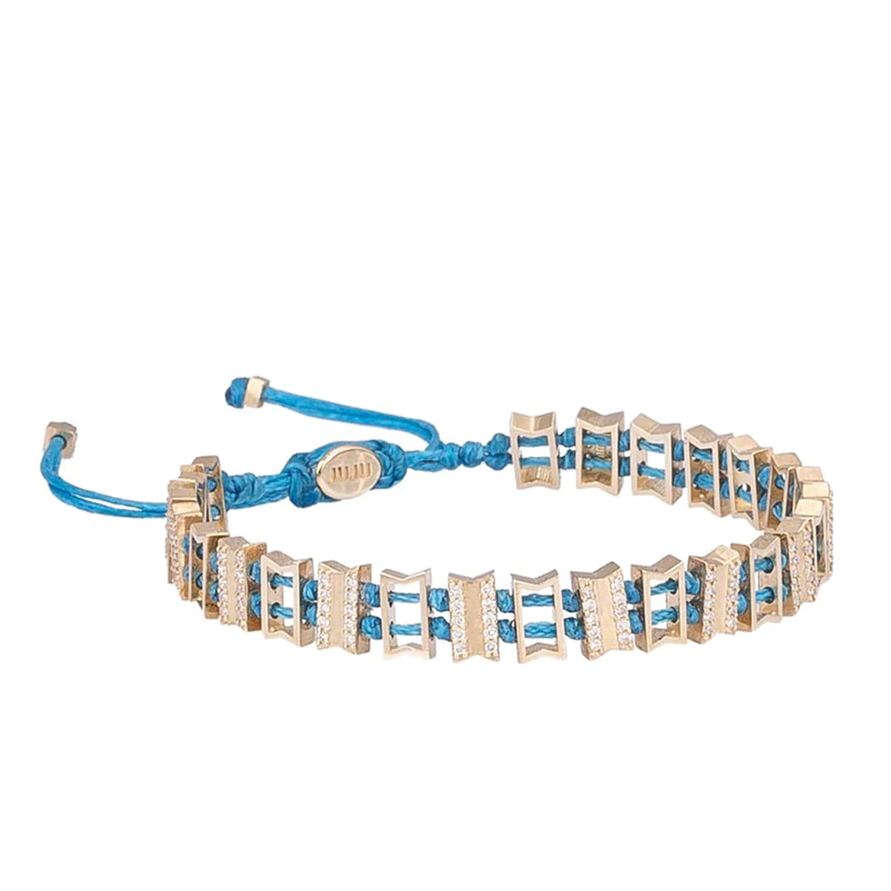 Blue Haze Gold Bracelet with Diamond Stones