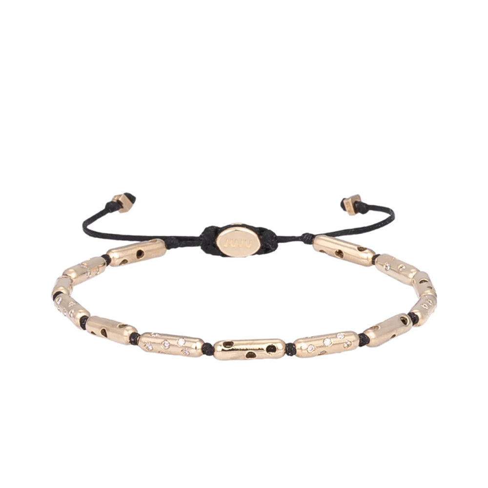 Light Breeze Gold Bracelet with Diamond Stones