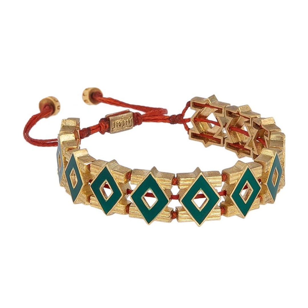 Square Bracelet with Enamel