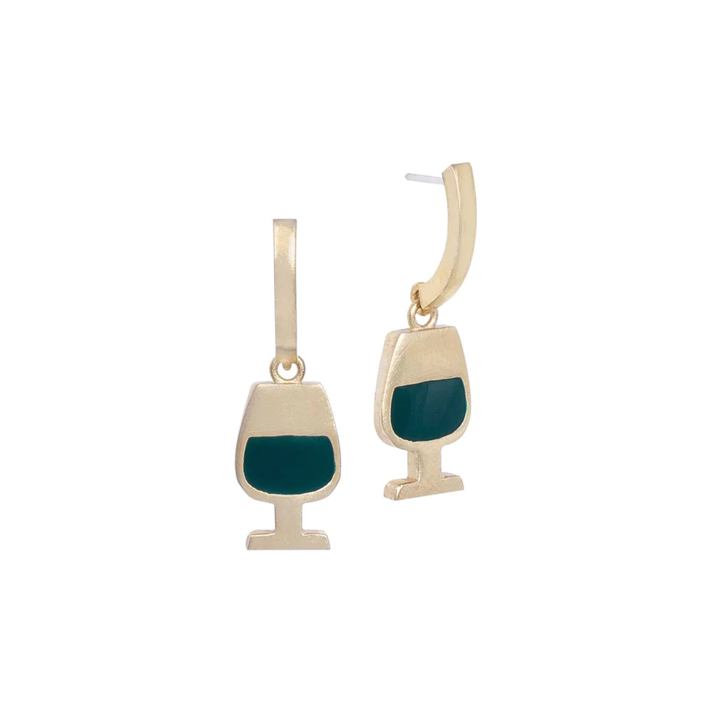 Cognac Glass Earrings