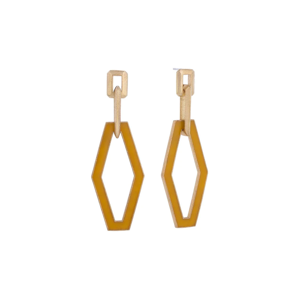 Lozenge Earring with Enamel