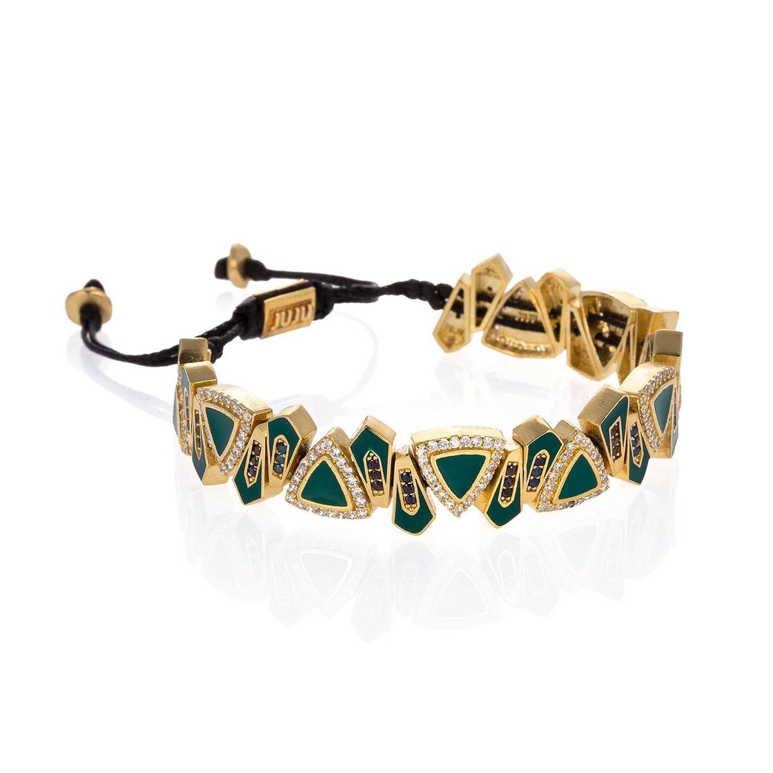 Triangle Bracelet with Stones and Enamels