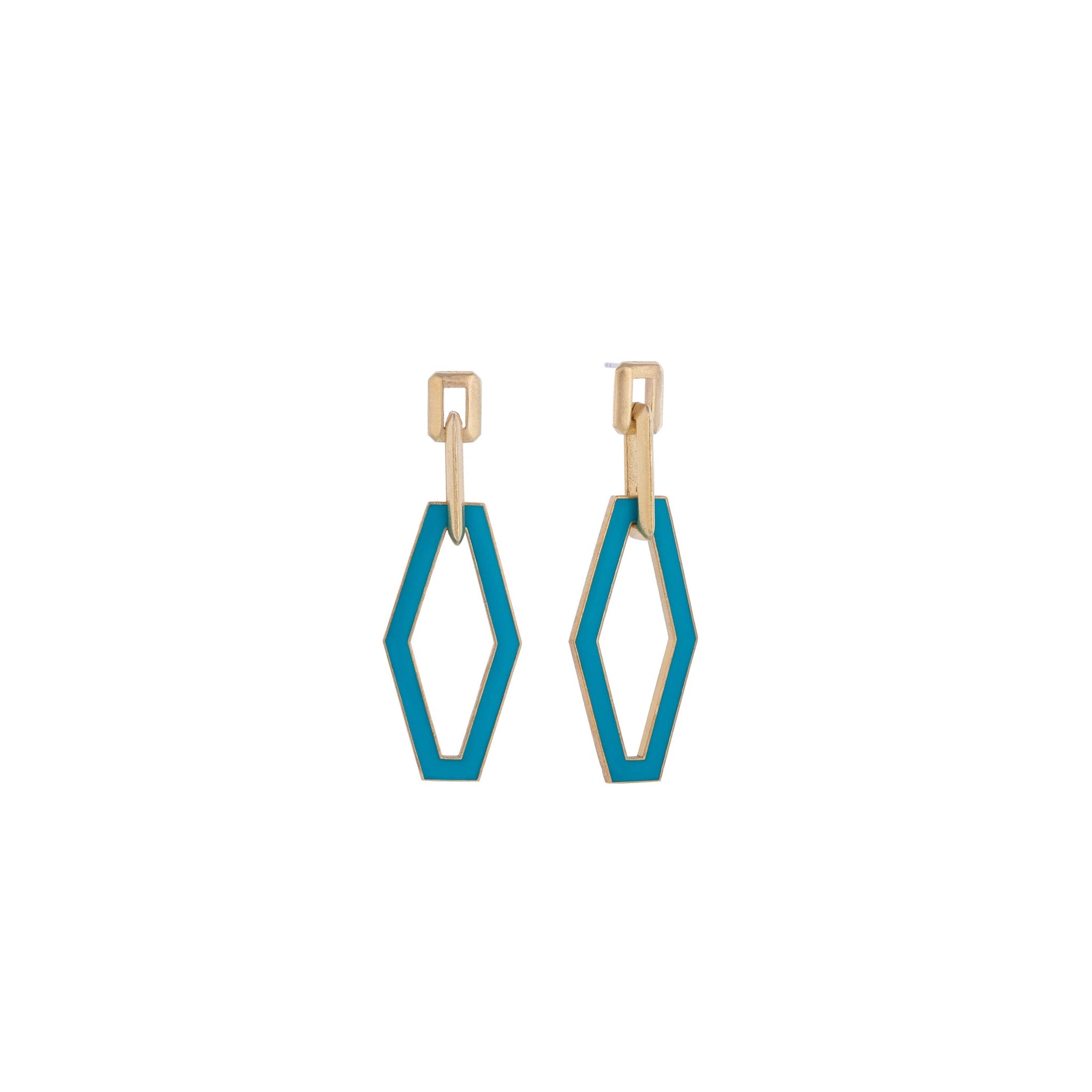 Lozenge Earring with Enamel