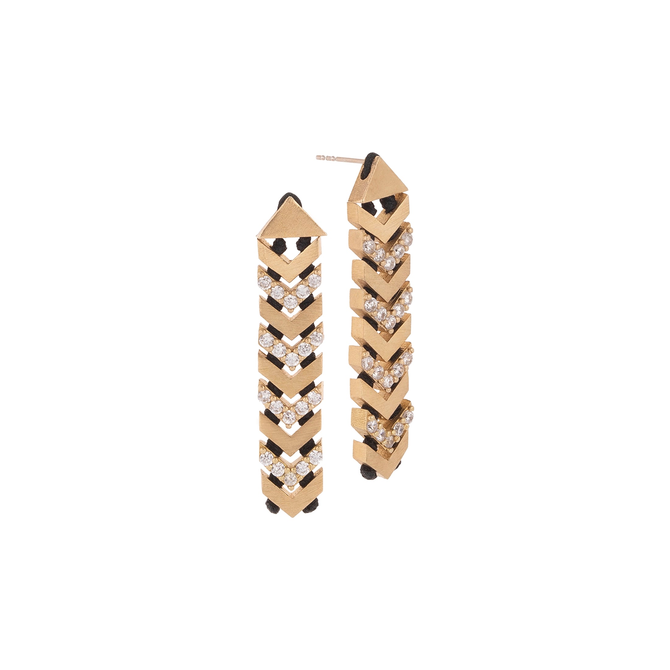 Long Arrow Stone Earring