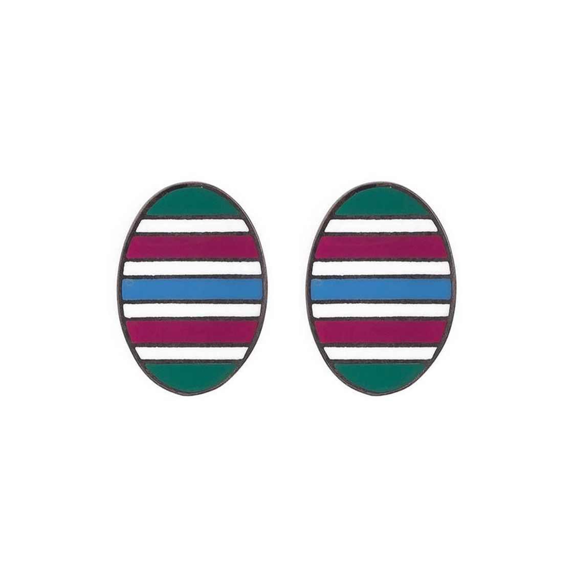 Dot Earring with Enamel