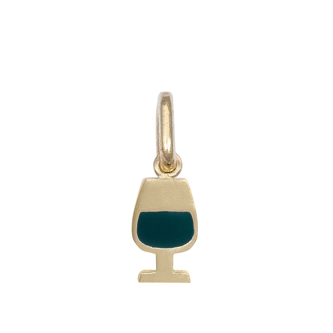 Cognac Glass Charm with Enamel