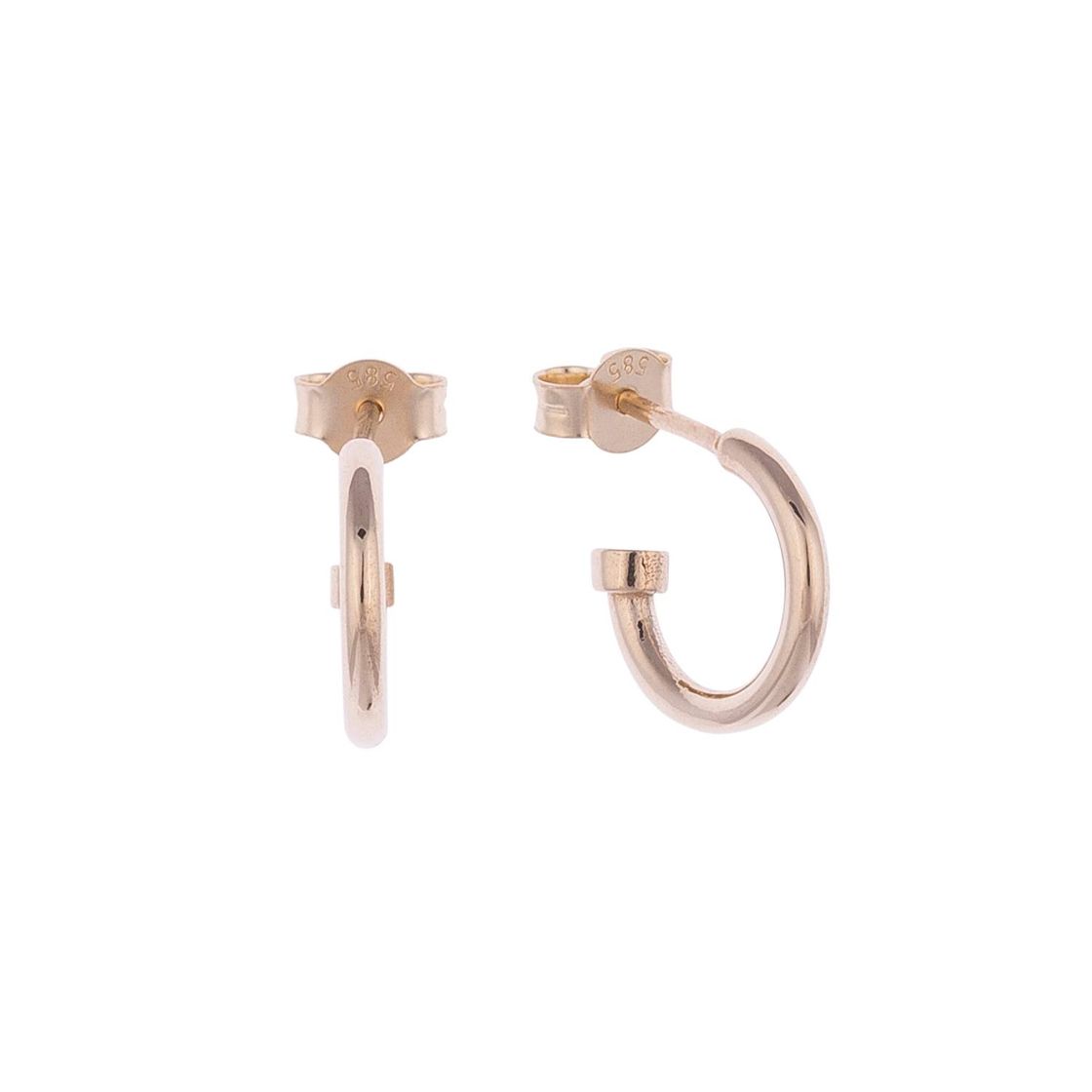 Half Loop Gold Earrings