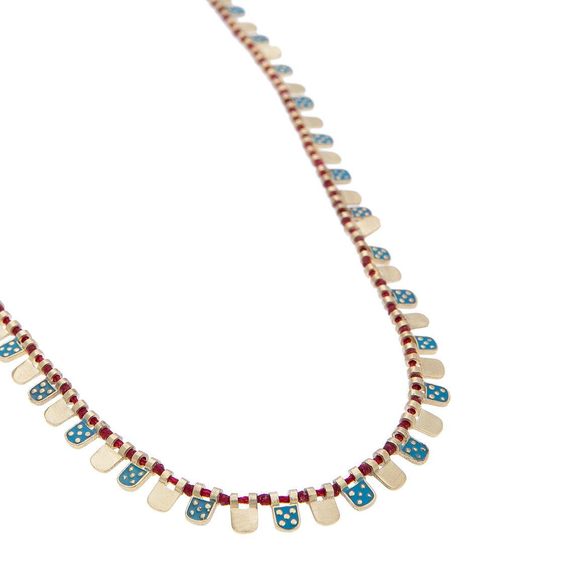 Fish Scale Necklace with Enamel