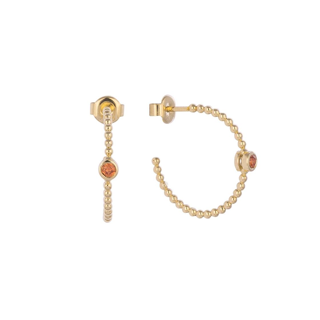 Handy Gold Earrings with Sapphire Stones