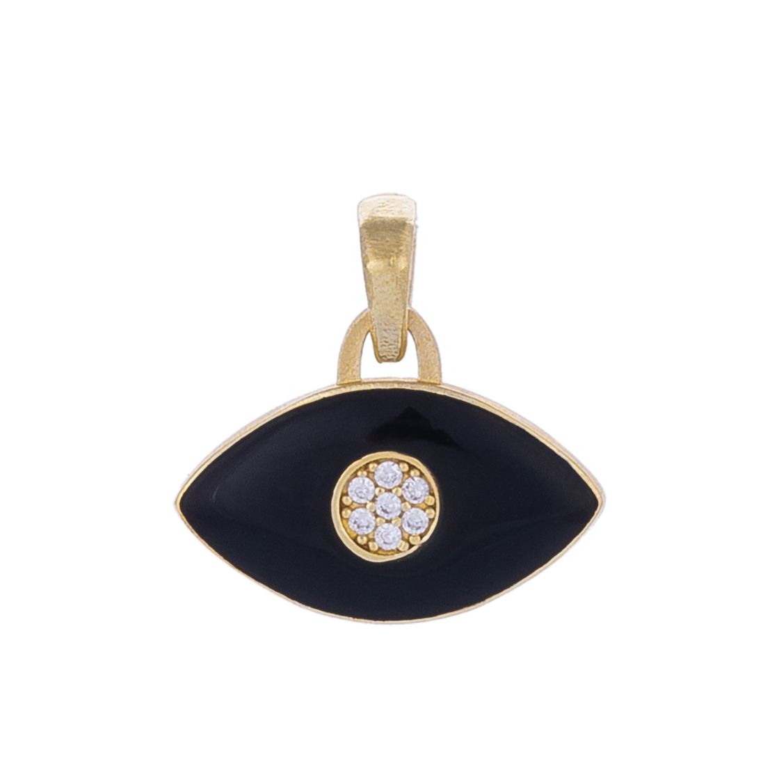 Blue Eye-shaped Charm with Enamel