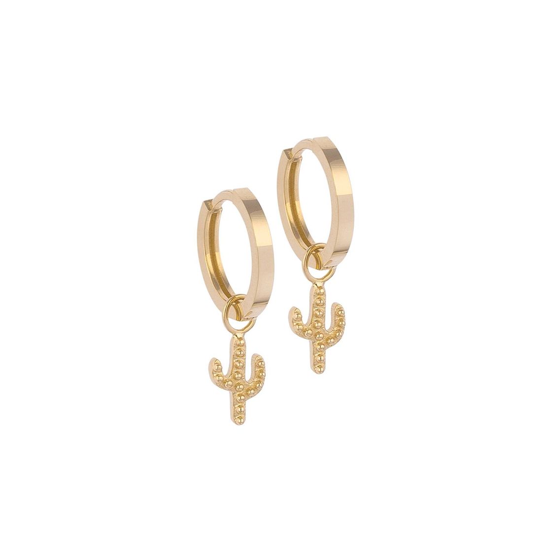 Gold Cactus Earrings