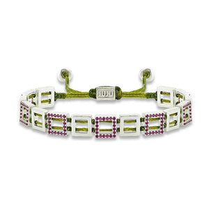 Vierkante armband met stenen