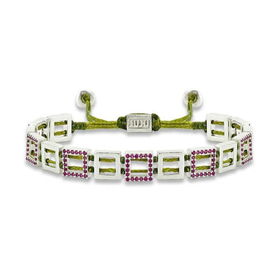 Vierkante armband met stenen