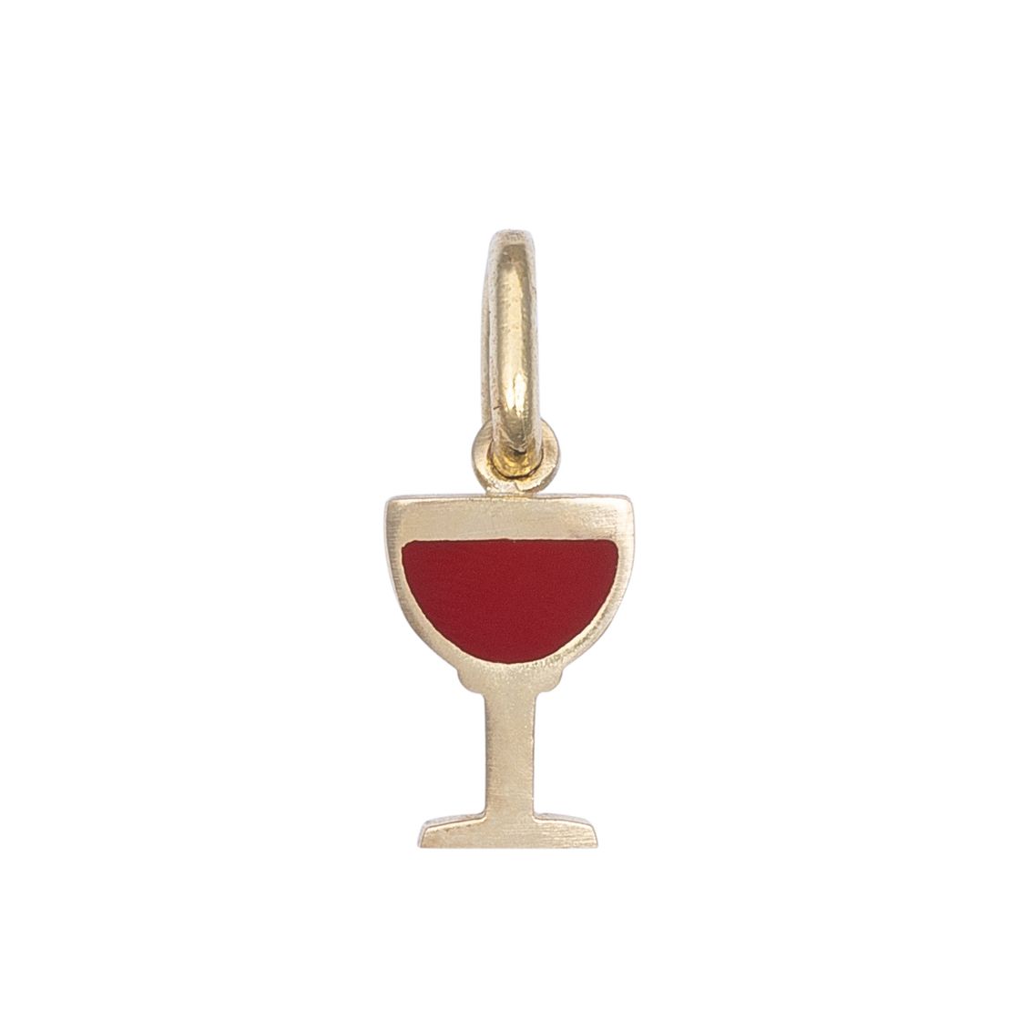 Wine Glass Charm with Enamel