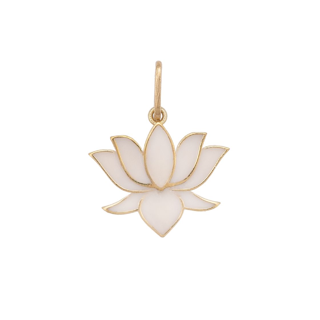 Lotus Charm with Enamel