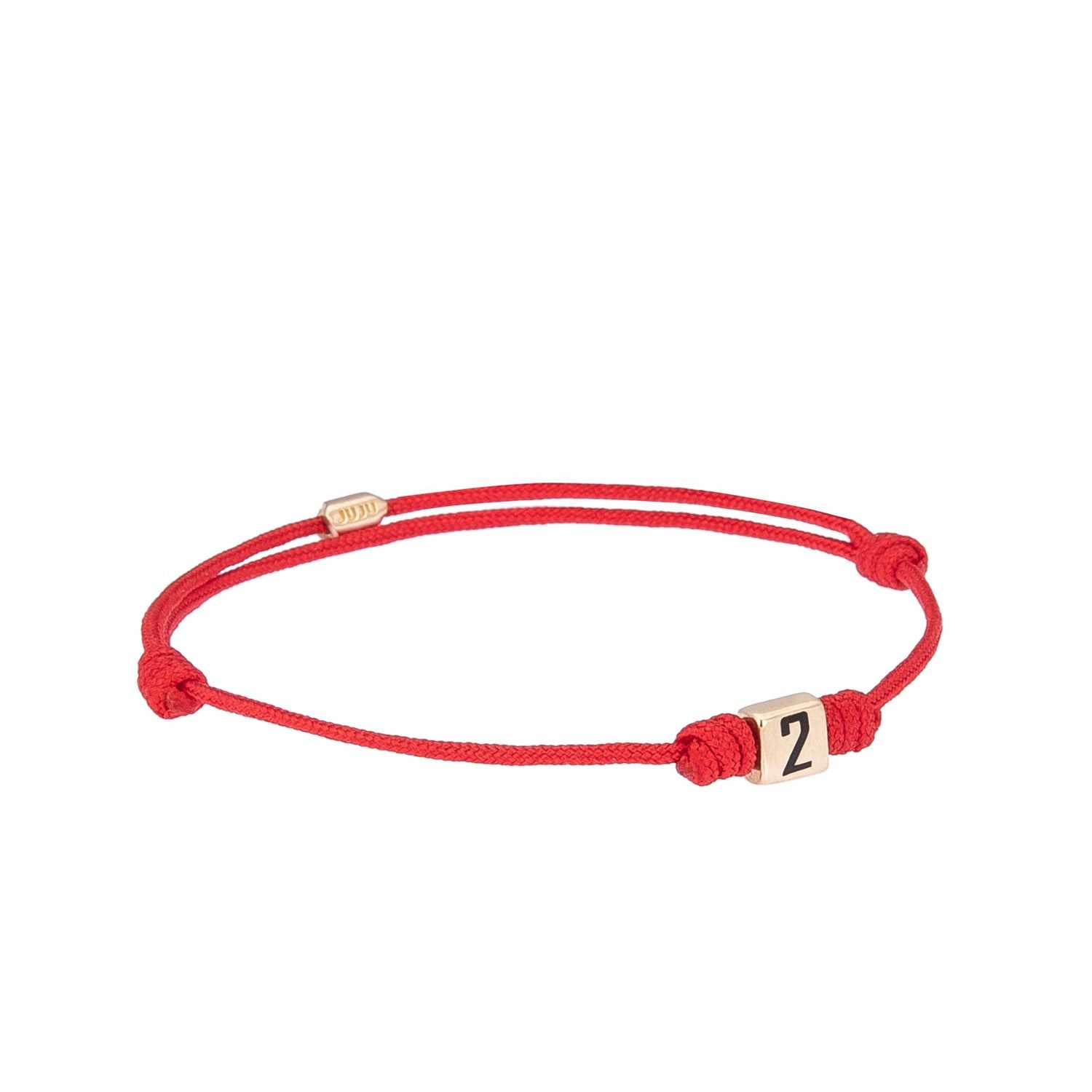 Number Gold Cord Bracelet