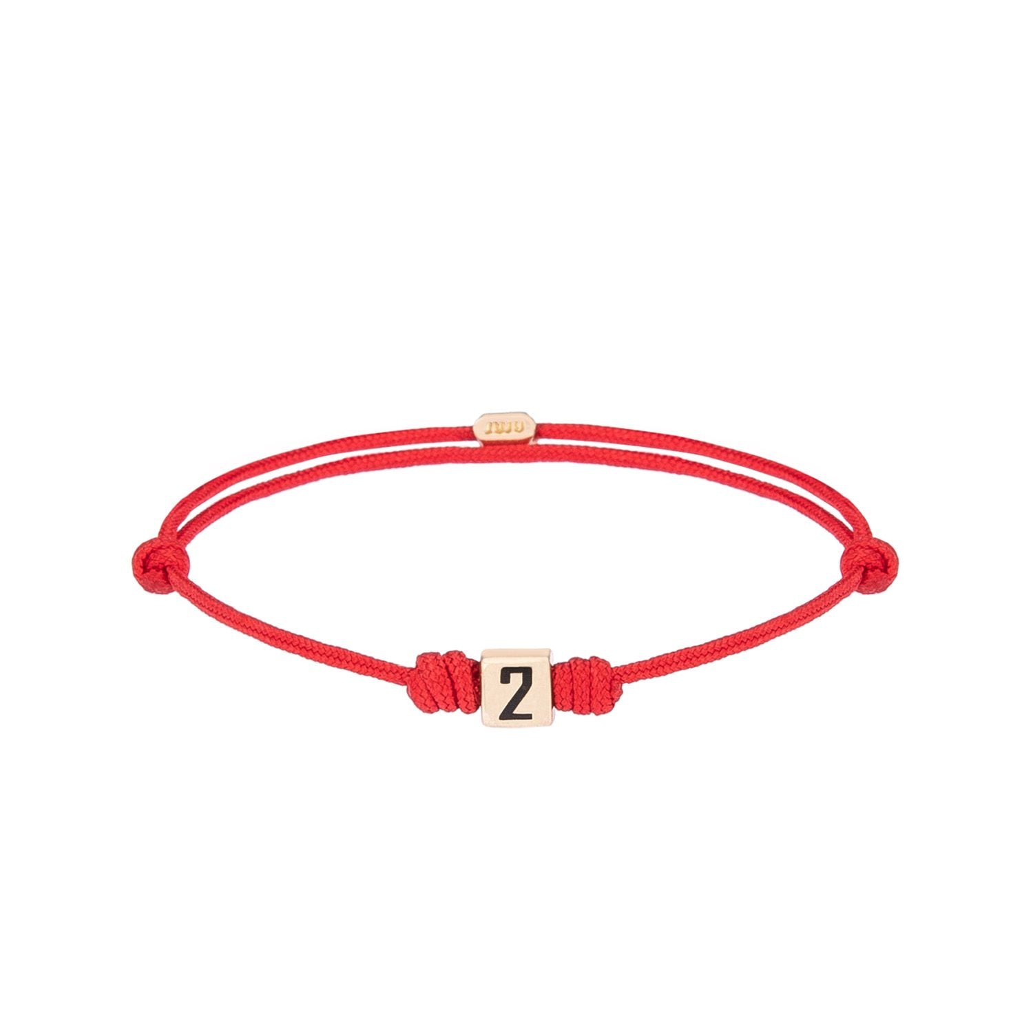 Number Gold Cord Bracelet